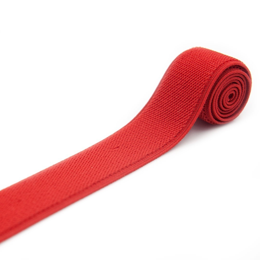 Guma tkana w kolorze czerwonym do obuwia i wyrobów kaletniczych.